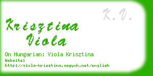 krisztina viola business card